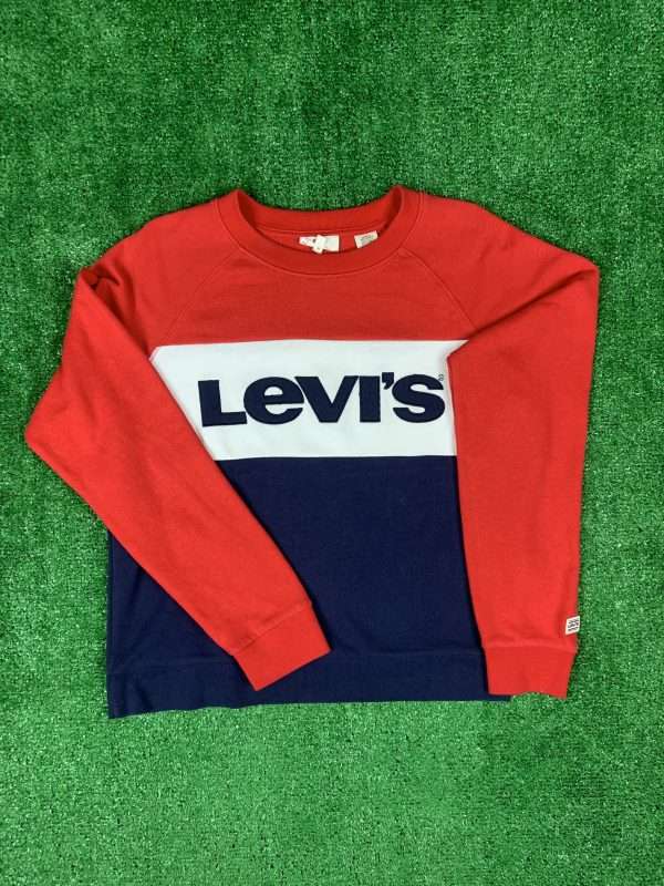 Felpa Levi's Rosso / Blu Taglia S Unisex