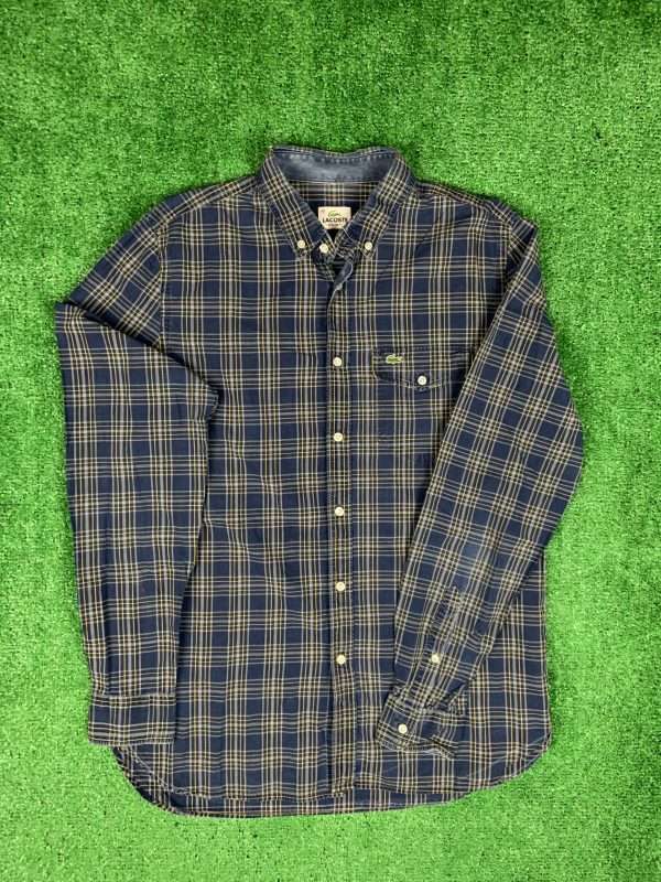 Camicia Lacoste Quadri Blu Taglia S/M Uomo