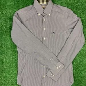 Camicia Burberry Brit Azzurra Righe Bianche Taglia S Uomo