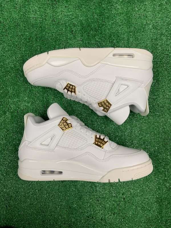 Nike Jordan 4 Metallic Gold Bianche Taglia 42.5 NUOVE - immagine 3