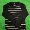 Maglione Carhartt Nero a righe Bianche Taglia S